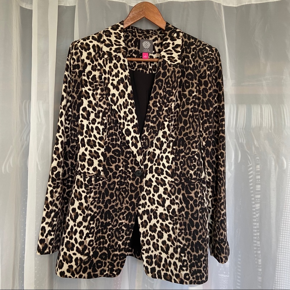 Leopard print blazer